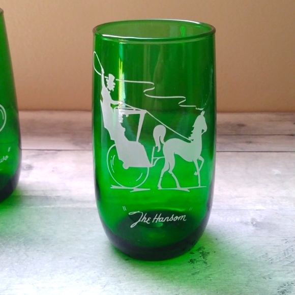 Anchor Hocking Green Glasses Set/4 - Picture 4 of 8
